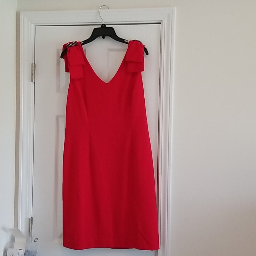 NWT Studio 1 vermillion sleeveless red dress 10